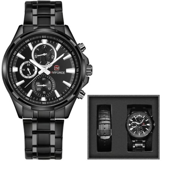 Naviforce NF9089 multi-color watch with a sleek, modern design, perfect for every occasion, available at Oman E Shop.