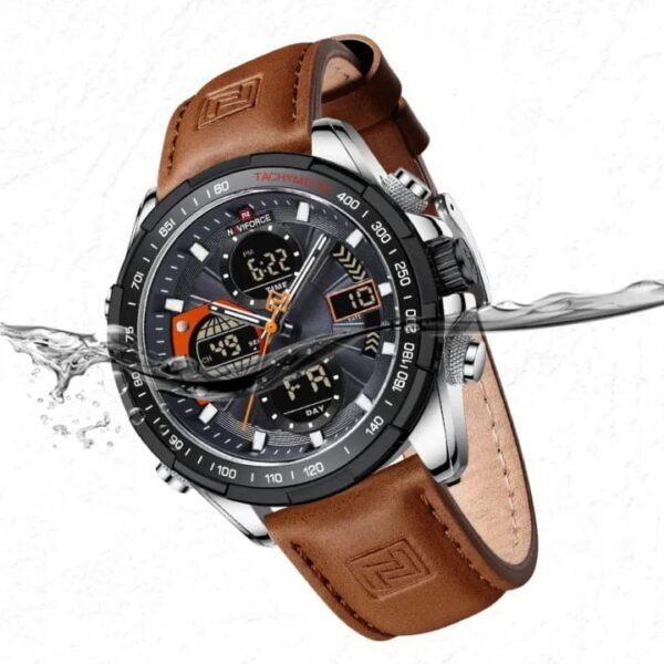 🔹 Navi Force NF9197L – Stylish Leather Watch for Outdoor Enthusiasts in Oman - Image 3