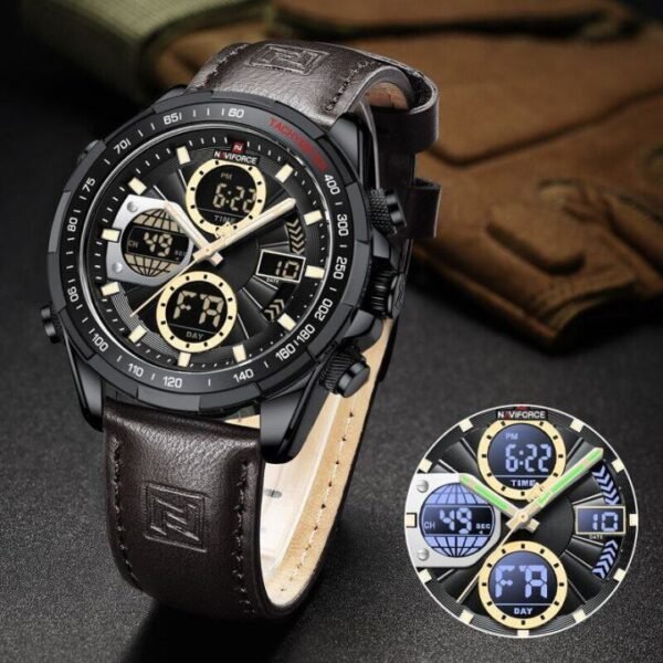 🔹 Navi Force NF9197L – Stylish Leather Watch for Outdoor Enthusiasts in Oman - Image 7
